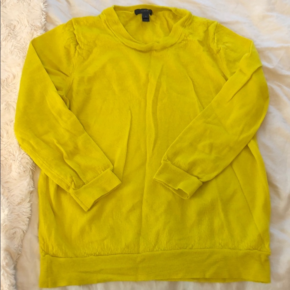 Yellow J. Crew Tippi sweater